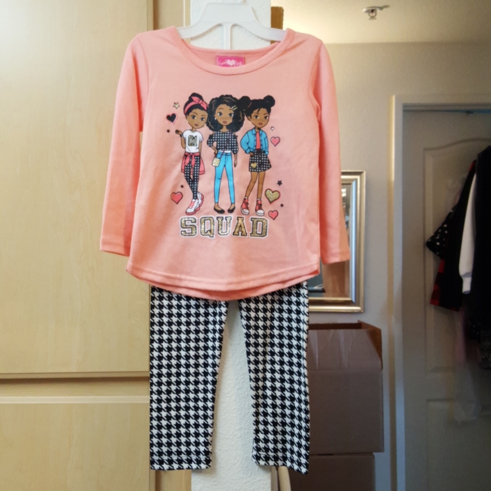 GIRLY PINK Girl's 2pc Pants Set